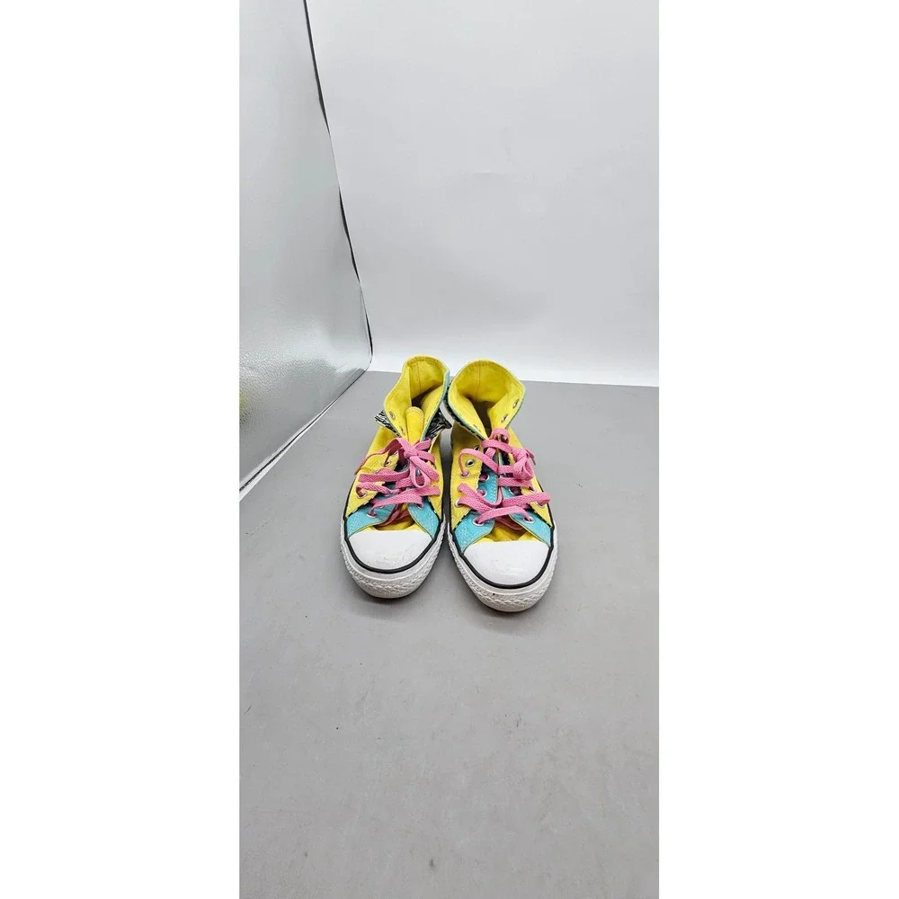 Converse Chuck Taylor All Star High Top Yellow Multi Color Leopard  Womens 8.5